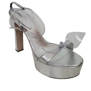 Schutz Elyda Platform Clear Bow Sandal Size 9